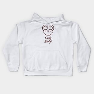 Owly Moly - surprised Owl Design Kids Hoodie